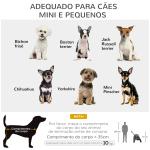 Carrinho para Animais de Estimação Dobrável com Janela de Malha Almofada Lavável Arnês de Segurança 82x47x97cm Cinza