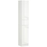Coluna Casa de Banho com 1 Gaveta e 5 Prateleiras Coluna Casa de Banho de Estilo Moderno 30x28x170cm Branco