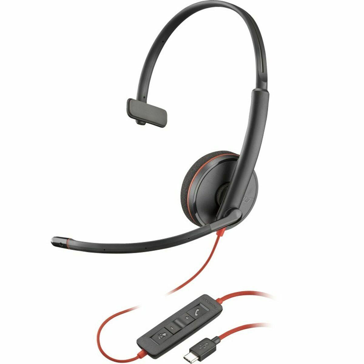 Auriculares com microfone Poly 8X214A6 Preto