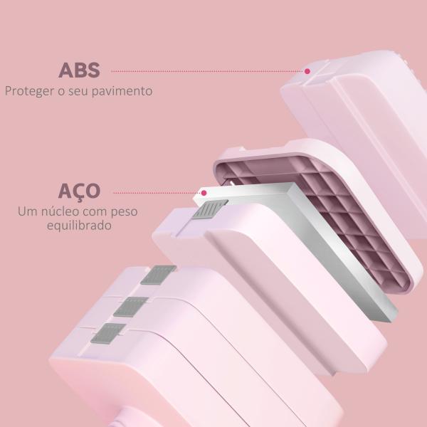 Halteres Ajustáveis 5 kg Conjunto de Halteres com Pega Antiderrapante Conjunto de Halteres para Treino Rosa