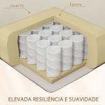 Poltrona de Massagem Reclinável com 2 Zonas de Massagem 8 Programas e 5 Níveis de Intensidade 68x88x98 cm Creme
