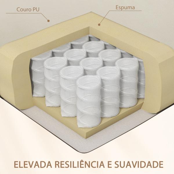 Poltrona de Massagem Reclinável com 2 Zonas de Massagem 8 Programas e 5 Níveis de Intensidade 68x88x98 cm Creme