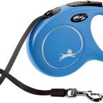 Trela Retrátil New Classic Tamanho S p/ Cães (Azul) - FLEXI