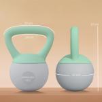 Kettlebell de 4 kg Pesa Russa Preenchida de Areia Metálica e Alça Antiderrapante 19x15x25 cm Verde