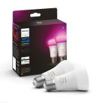 Pack 2x Lâmpadas LED Inteligente E27 A60 6,5W RGB 806Lm - PHILIPS HUE