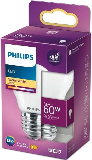 Lâmpada LED E27 6,5W 2700K 806 Lm - PHILIPS