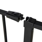 Barreira de Segurança para Animais de Estimação Extensível para Escadas e Portas Barreira de Segurança para Cães 76 - 107x76 cm Preto