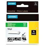Cinta laminada para máquinas rotuladoras Rhino Dymo ID1-12 12 x 5,5 mm Branco Verde Etiqueta Autoadesivas (5 Unidades)