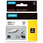 Kit de Manga Termoretrátil Rhino Dymo ID1-19 19 x 1,5 mm Preto Branco (5 Unidades)
