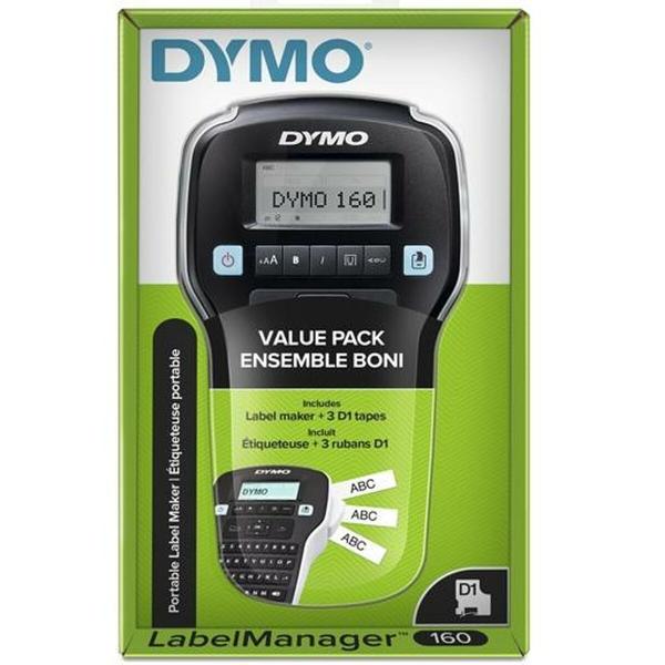 Máquina Rotuladora Elétrica Dymo LM160 Preto 1,2 mm 6 Unidades