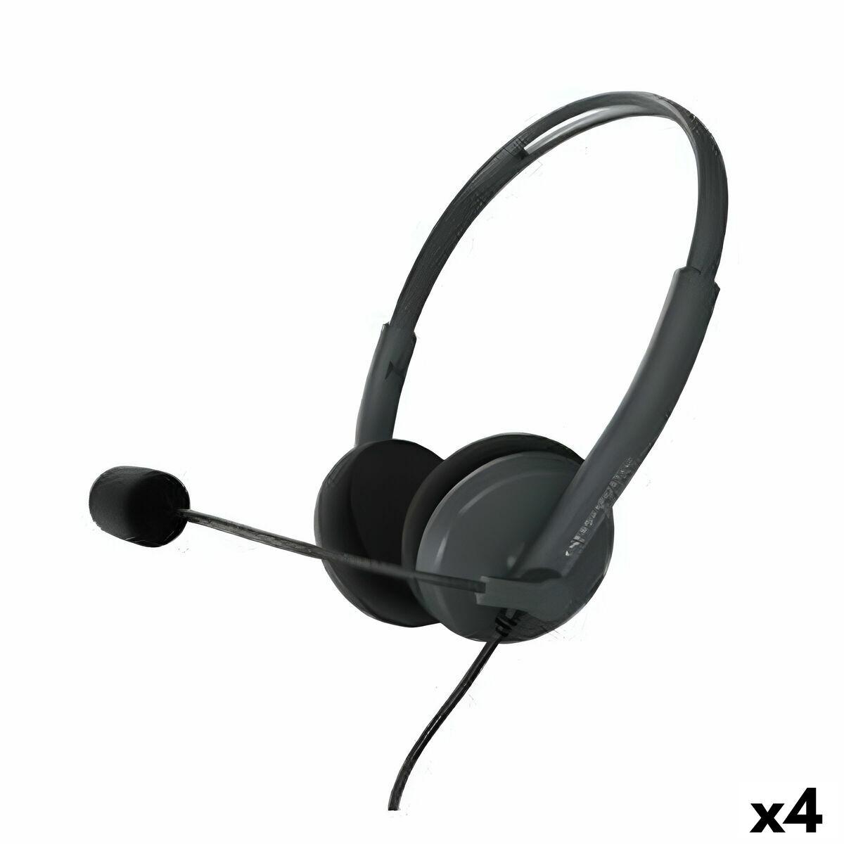 Auriculares com microfone Energy Sistem Office 2 Preto (4 Unidades)