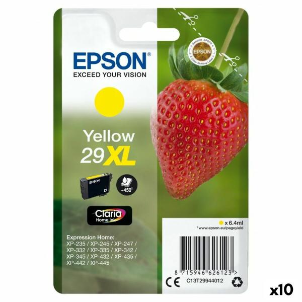 Tinteiro de Tinta Original Epson XP 235 332 335 432 435 - Nº 29 XL Amarelo (10 Unidades)