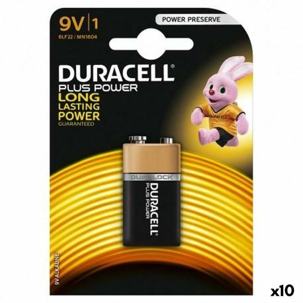 Pilha Alcalina DURACELL 9 V 6LR61 (10 Unidades)