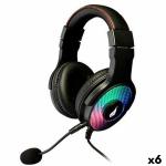 Auriculares com microfone Verbatim Preto (6 Unidades)