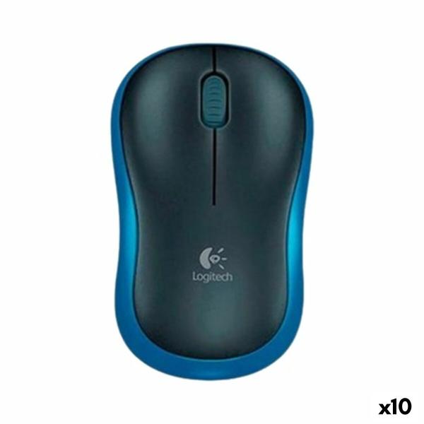 Rato sem Fios Logitech M185 Azul 1000 dpi (10 Unidades)