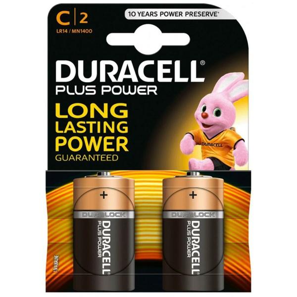 Pilhas DURACELL Plus Power L2 CLR14 1,5 V LR14 (10 Unidades)