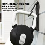 Conjunto de Suportes de Parede para Bicicletas com 4 Peças Gancho Dobrável 25,5x10,5x4 cm Preto