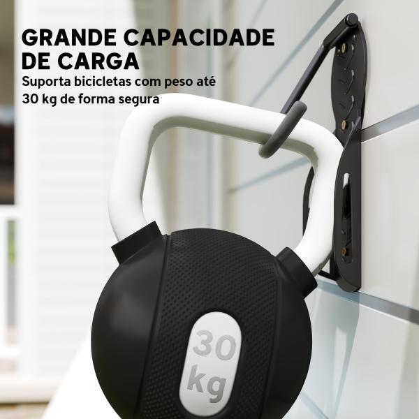 Conjunto de Suportes de Parede para Bicicletas com 4 Peças Gancho Dobrável 25,5x10,5x4 cm Preto
