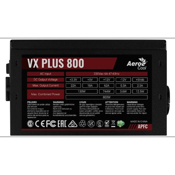 Fonte de Alimentação Aerocool VX PLUS 800 800 W 130 W ATX