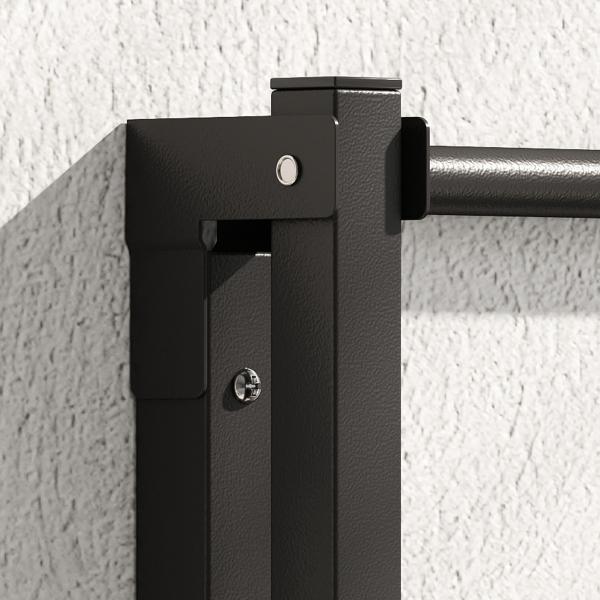 Toalheiro de Parede Dobrável com 5 Barras e 6 Ganchos Suporte para Toalhas para Casa de Banho Dobrável e Compacto 60x32,5x20 cm Preto