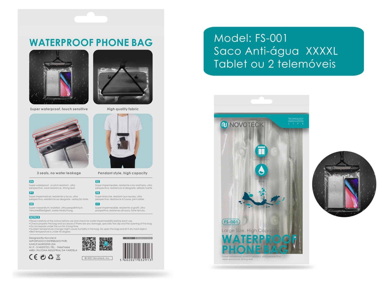 Saco Anti-Água XXL Telemóvel e Tablet FS-001
