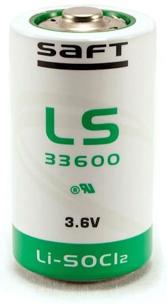 Pilha Litio Li - SOCl2 D 3,6V 17000mAh - SAFT