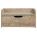 Conjunto de 2 Mesas de Cabeceira de Parede Mesas de Cabeceira Flutuantes com 1 Gaveta 40x30x19,5 cm Madeira
