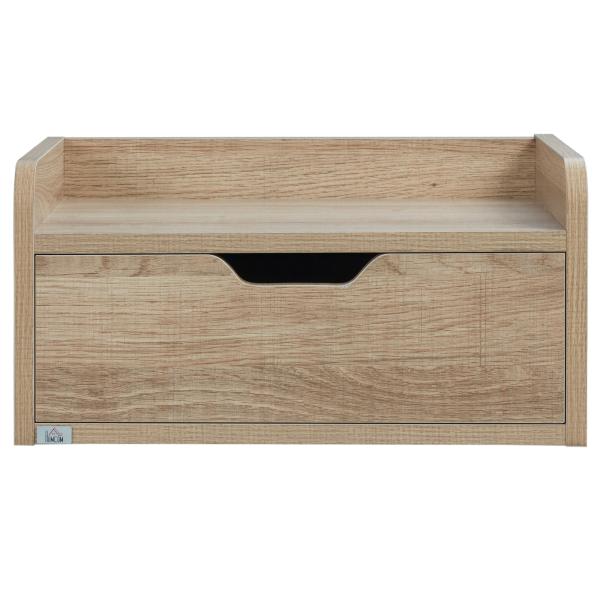 Conjunto de 2 Mesas de Cabeceira de Parede Mesas de Cabeceira Flutuantes com 1 Gaveta 40x30x19,5 cm Madeira