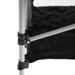 Mesa Dobrável de Campismo Mesa de Piquenique com Armazenamento e Bolsa de Transporte 70x70x69 cm Prata e Preto