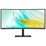 Monitor Curvo ViewFinity S6 LED 34 LS34C652UAUXEN 4K Ultra HD (Preto) - SAMSUNG