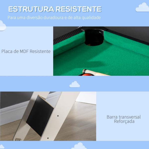 Mesa de Jogos 6 em 1 com Rodas Bilhar Matraquilho Ping Pong Lançamento de Anéis Hóquei com Bastão e Hóquei com Discos 120x88x79cm Multicor