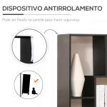 Estante Moderna Biblioteca Estreita com 8 Prateleiras para Sala Quarto e Escritório 70x24x178 cm Preto