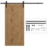 Kit de acessórios para porta de correr deslizante Conjunto de peças de metal Trilhos de rolo de aço carbono