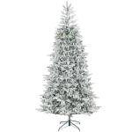 Árvore de Natal Artificial 210 cm Árvore de Natal Nevada com 1154 Ramos Base Dobrável e Fácil de Montar Verde