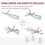 Árvore de Natal Artificial 210 cm Ignífugo com 199 Ramos de PVC Decoração de Natal para Interiores Branco