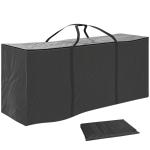 Bolsa de Armazenamento para Almofadas de Jardim Impermeável Bolsa de Arrumação para Árvore de Natal 175x55x75 cm Preto