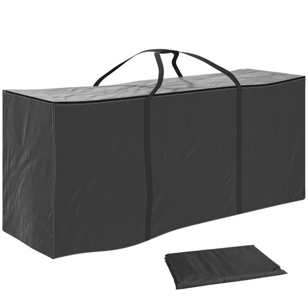 Bolsa de Armazenamento para Almofadas de Jardim Impermeável Bolsa de Arrumação para Árvore de Natal 175x55x75 cm Preto