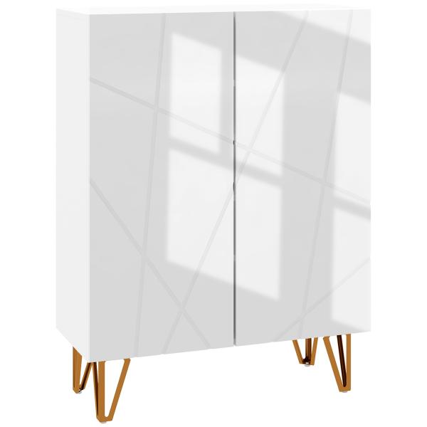 Móvel Sapateira de Entrada Armário Sapateira com Prateleiras Ajustáveis para 15 - 20 Pares de Sapatos 72x31,5x95 cm Branco