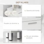 Móvel Auxiliar Casa de Banho Moderno Móvel de Armazenamento Casa de Banho com 4 Gavetas Anti - Tombo 30x30x93 cm Branco