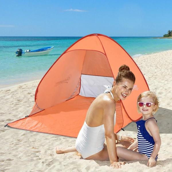 Tenda pop - up instantânea e portátil com janelas Tipo de refúgio para piquenique, praia e acampamento com proteção UV