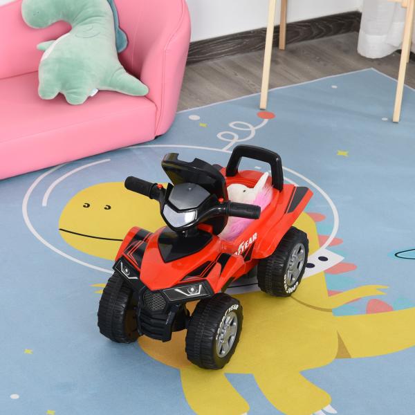 Quadriciclo para crianças acima de 12 meses com sons de luzes 60x38x42 cm Vermelho