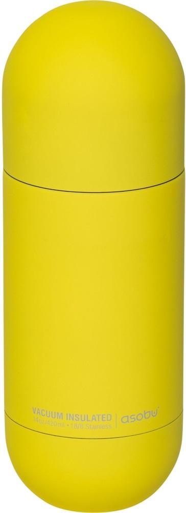 Garrafa Térmica 430ml c/ Copo (Inox/Amarelo) - ASOBU
