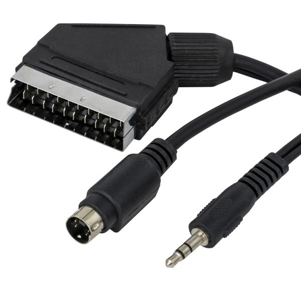 Cabo SCART Macho - S - Video + Jack 3,5mm Stéreo (10 mts)