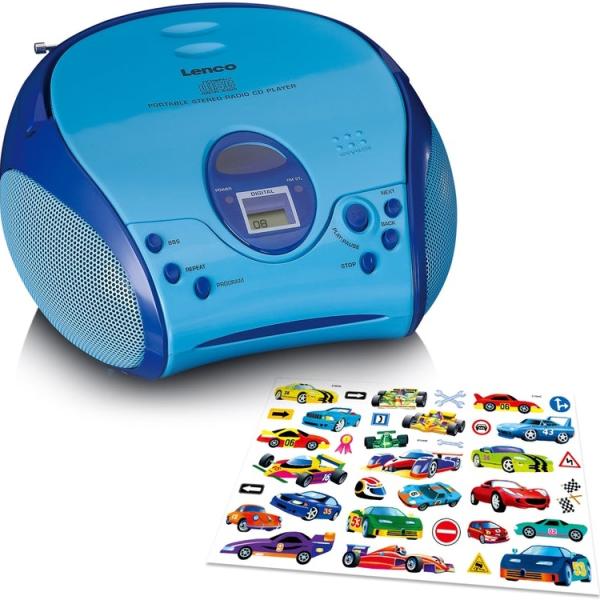 Rádio Portátil SCD 24 Kids c/ CD, CD - R/ RW (Azul) - LENCO