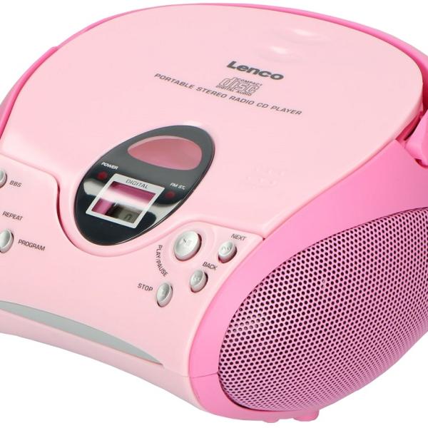 Rádio Portátil SCD 24 c/ CD, CD - R/ RW (Rosa) - LENCO