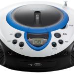Rádio Portátil SCD 38 c/ Leitor de CDs e USB (Azul) - LENCO