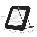 Rede de Rebote Dobrável com 4 Ângulos Ajustáveis para Treinamento de Futebol Beisebol 128x118x108 - 120cm Preto