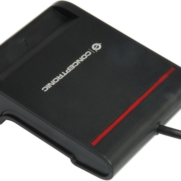 Leitor de Cartões Inteligente USB 2.0 (Preto) - CONCEPTRONIC
