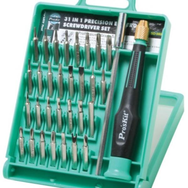 Kit Chave c/ 30 Bits + Extensor (Estojo) - Proskit