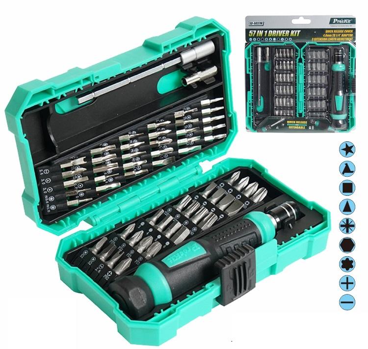 Estojo de Chave c/ 57 Bits e Extensor - Proskit